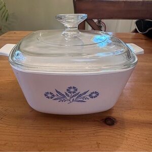 Vintage CorningWare dish 1 3/4 quart casserole dish from the "Blue Cornflower"